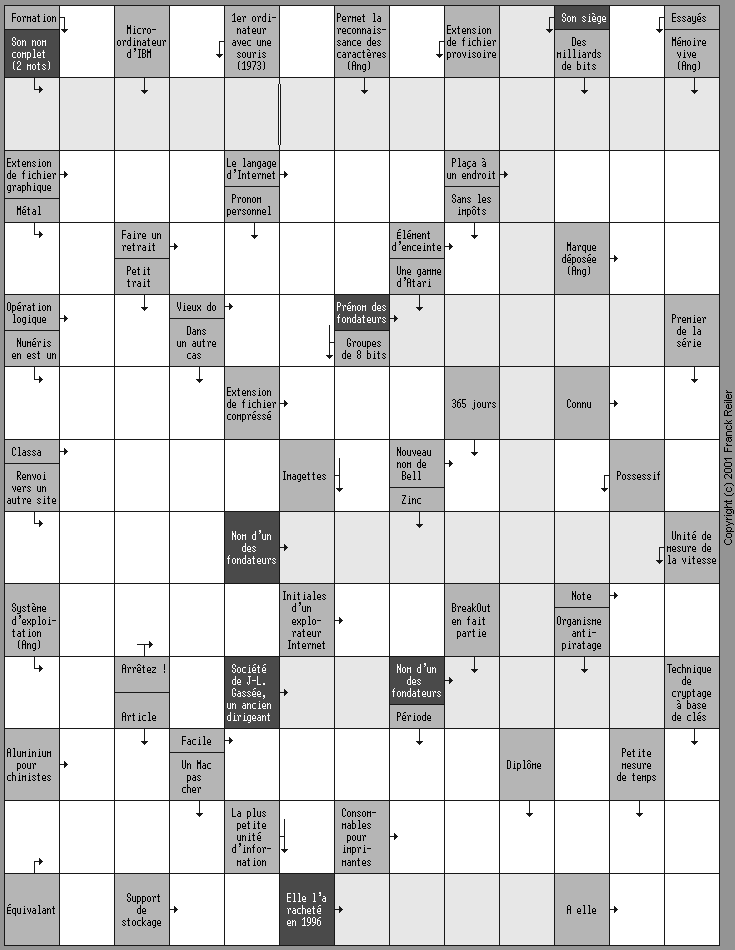 Grille fl&eacute;ch&eacute;e 0301 &agrave; imprimer