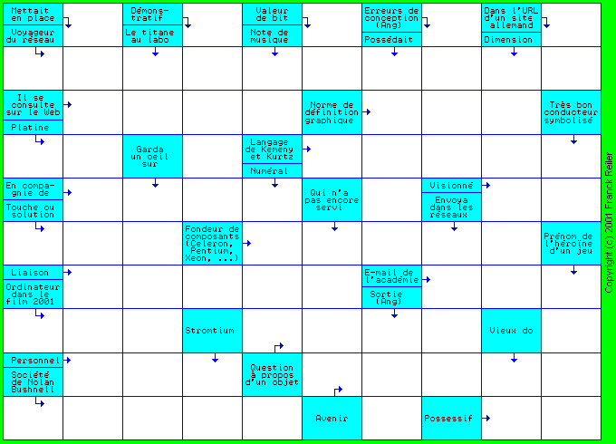 Grille fl&eacute;ch&eacute;e 0601 &agrave; imprimer